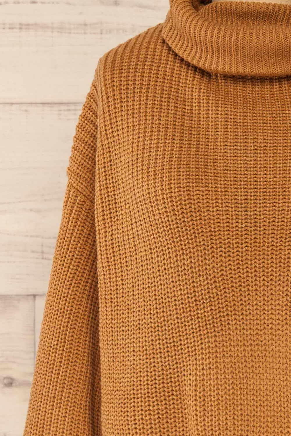 Rennes Caramel | Knit Turtleneck Sweater