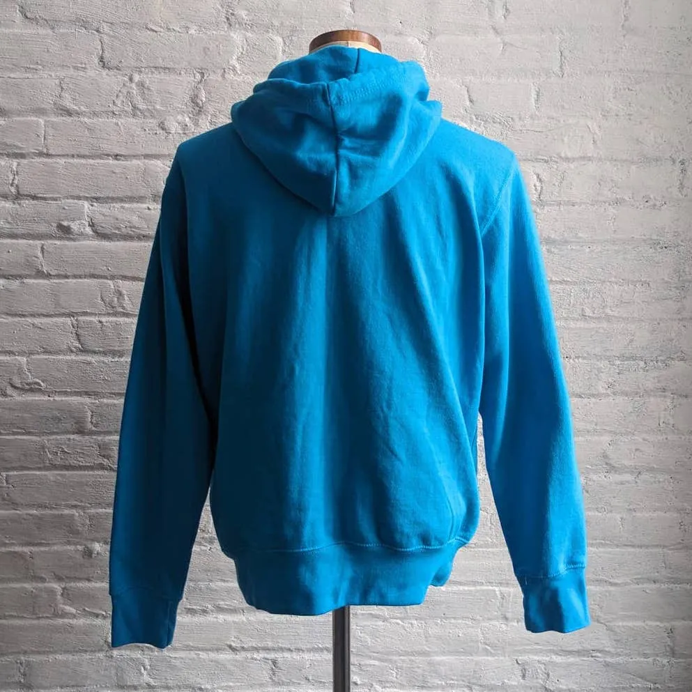 Retro OC Bright Baby Blue Hoodie Newport Beach California Surf Skater Sweater