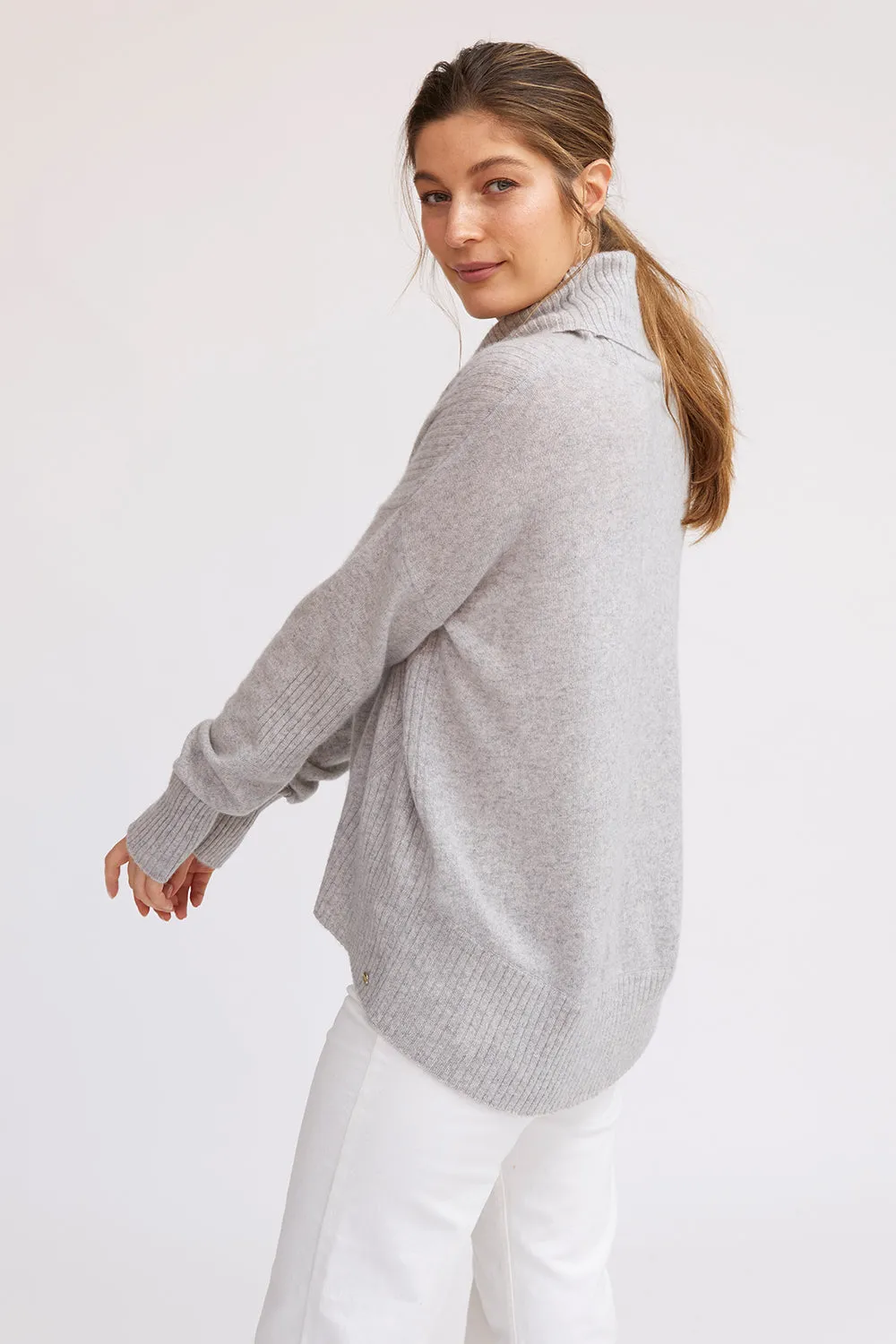 Ribbed Roll Neck Sweater