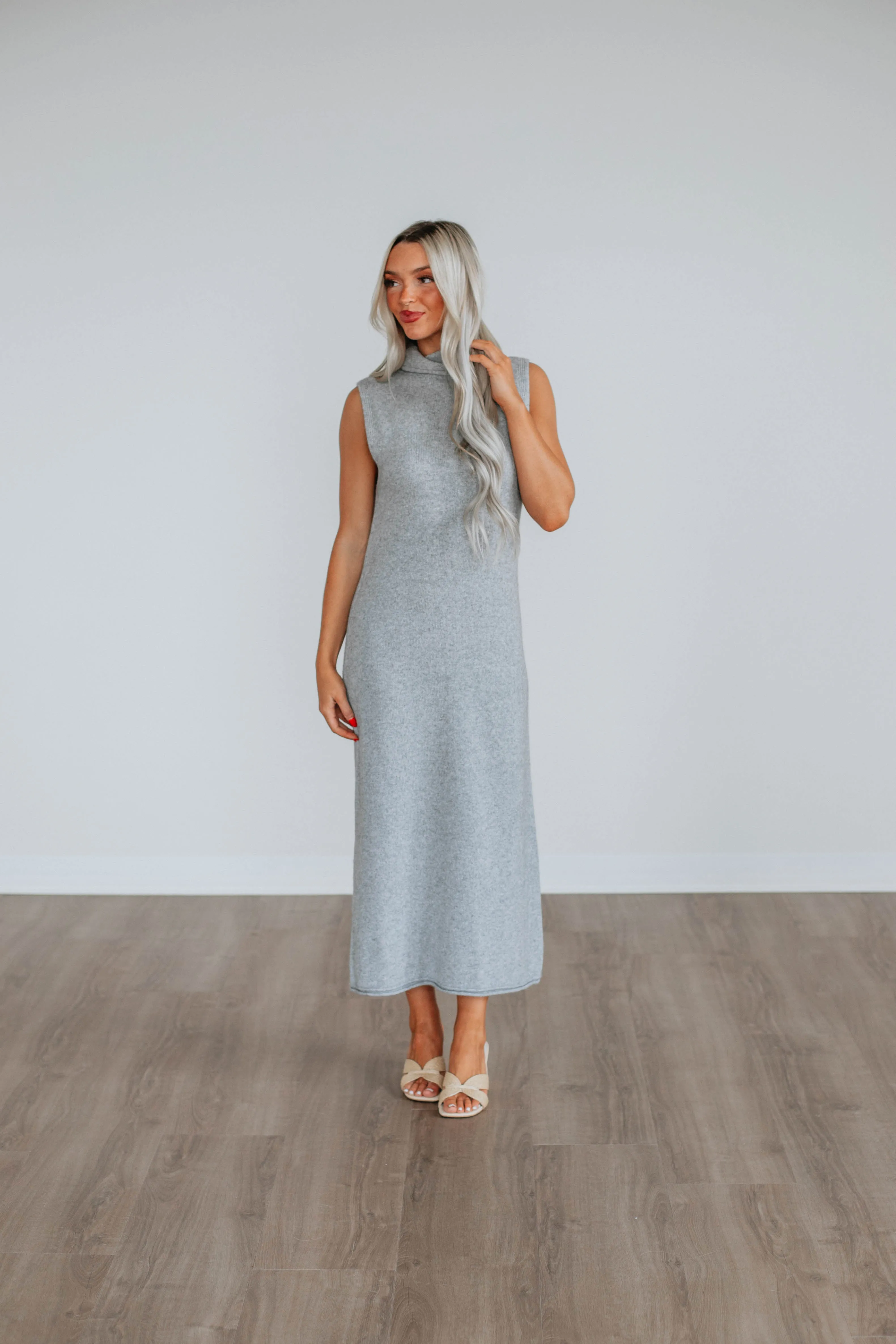 Roxanna Sweater Dress - Heather Grey