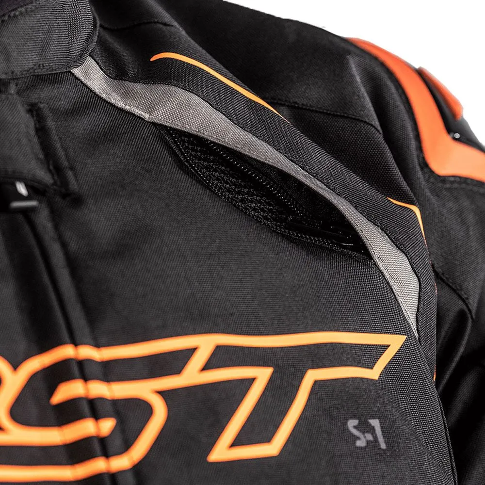 RST S1 CE Textile Jacket Black / Grey / Neon Orange