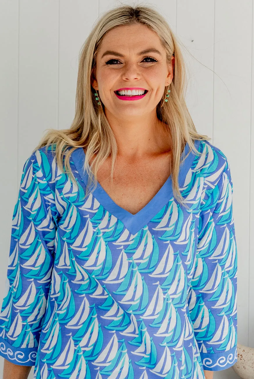 Sailaway Cotton Tunic Dress