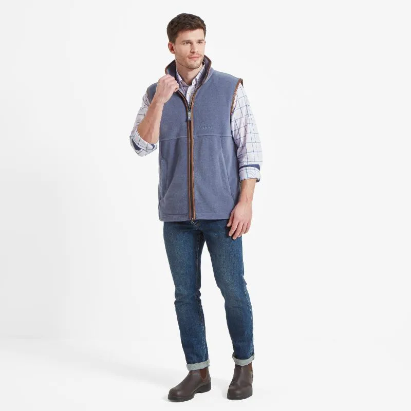 Schoffel Oakham Fleece Gilet - Stone Blue