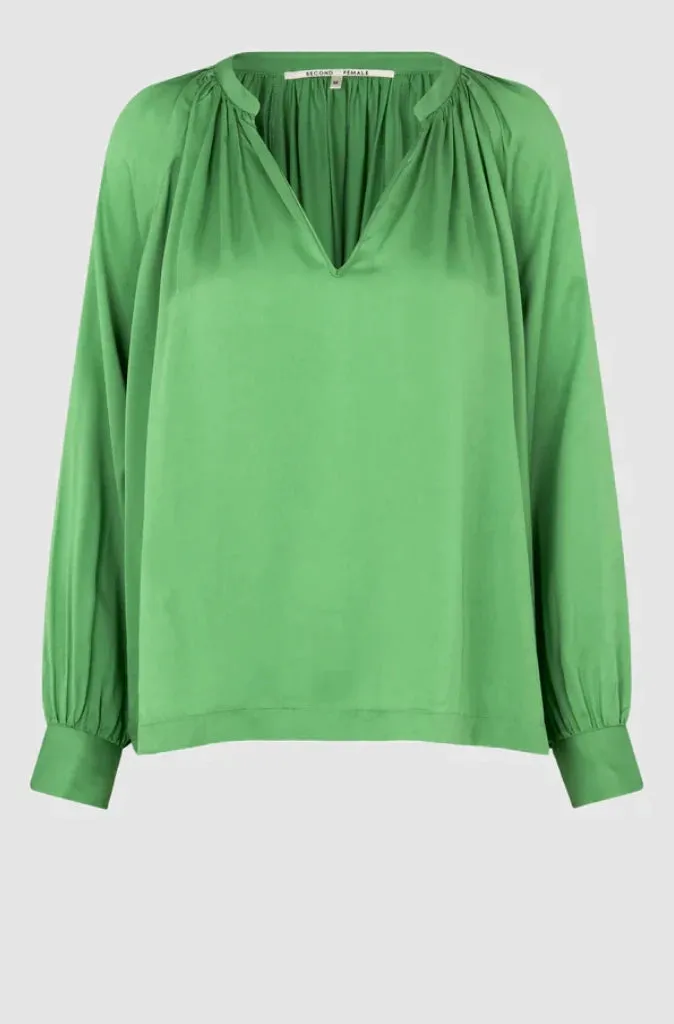 Second Female Drape Tunic Blouse in Shamrock