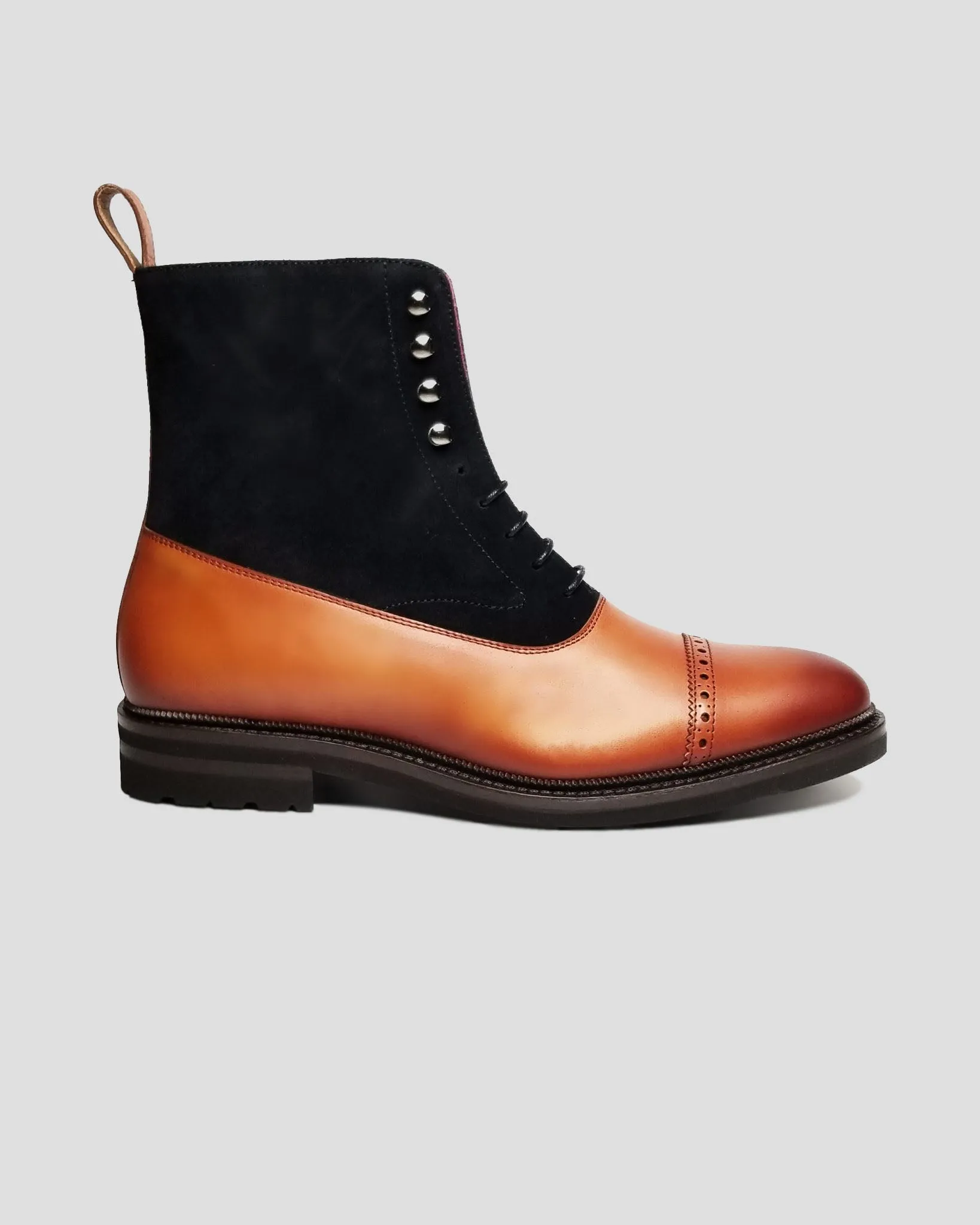 SG Logan High Top Boots V1 - Cognac   Black