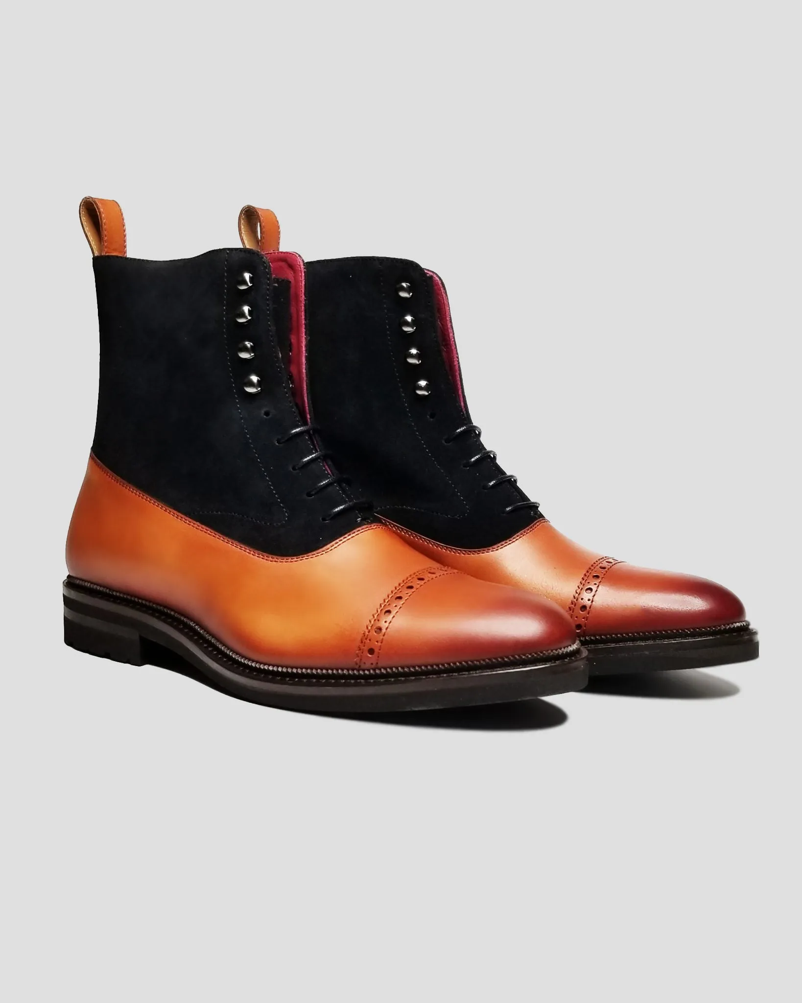 SG Logan High Top Boots V1 - Cognac   Black