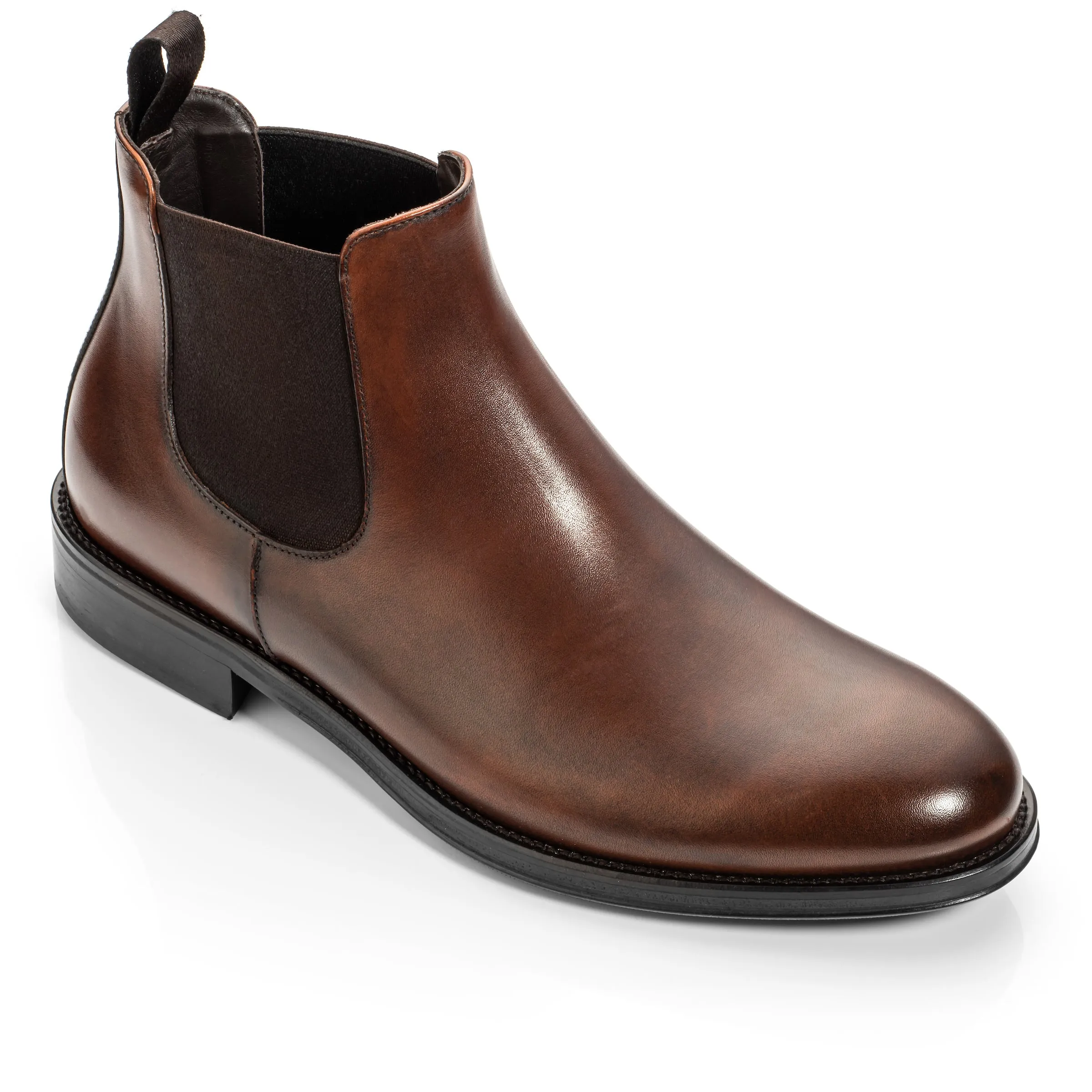 Shelby II Burnished Brown Calf Chelsea Boot