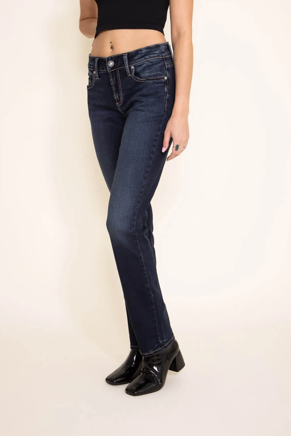 Silver Jeans Elyse Straight Jeans for Women | L03403EDB441