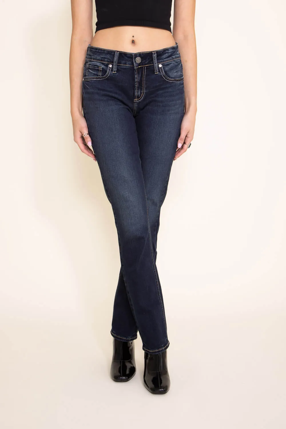 Silver Jeans Elyse Straight Jeans for Women | L03403EDB441