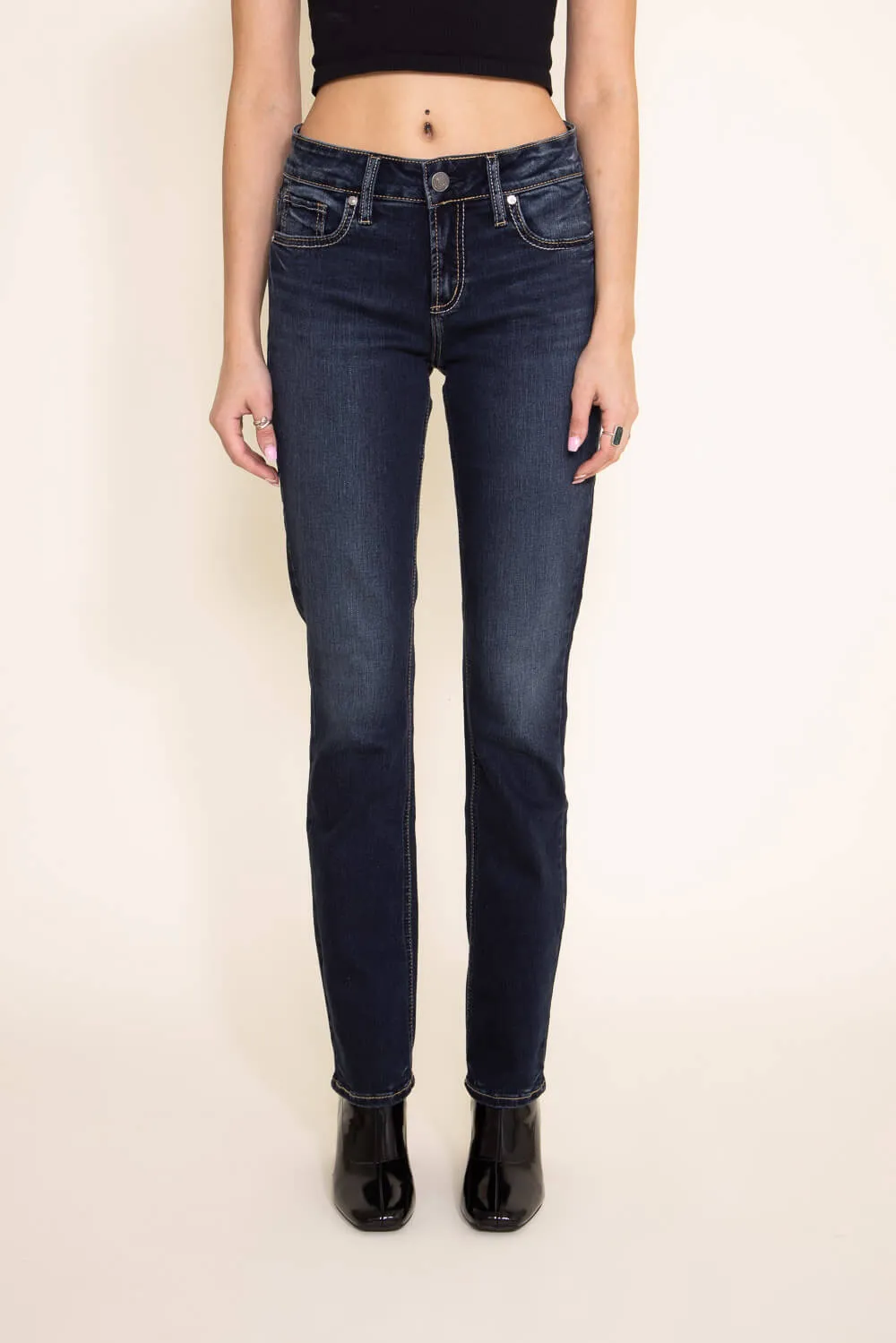 Silver Jeans Elyse Straight Jeans for Women | L03403EDB441