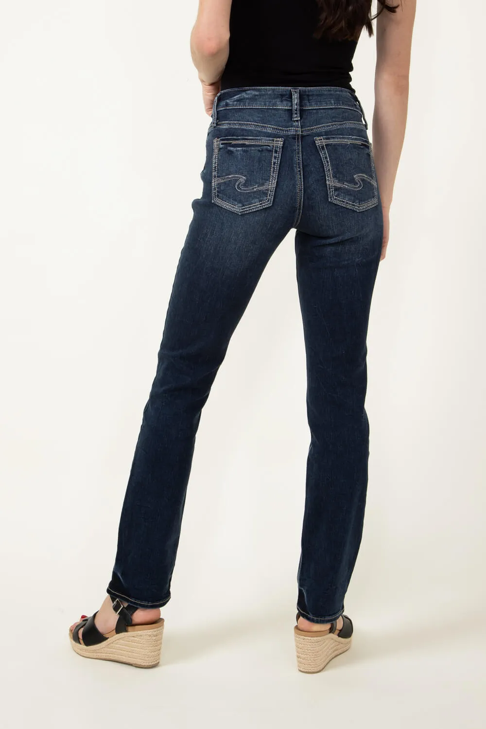 Silver Jeans Suki Mid Rise Straight Jeans for Women | L93413EDB359