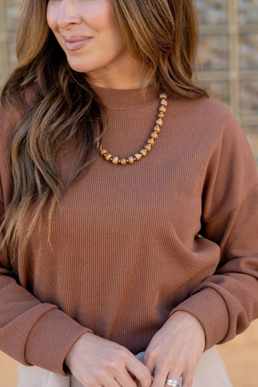 Simple Knit Mock Neck Sweater