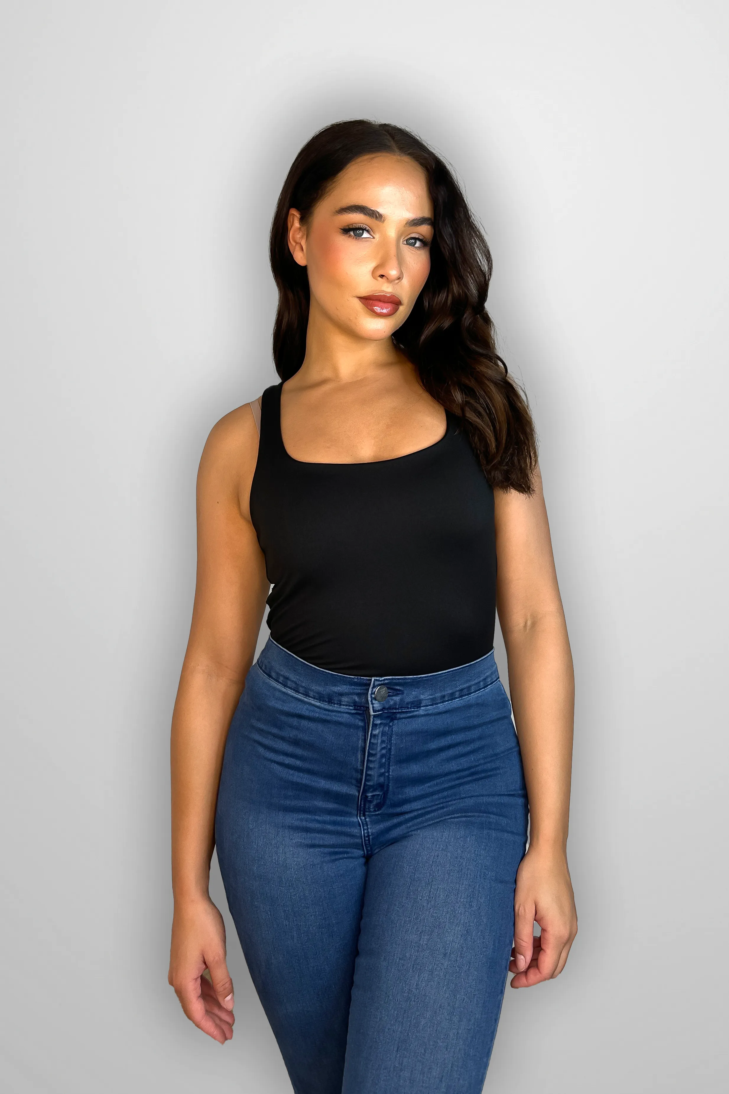 Slinky Scoop Neck Bodysuit