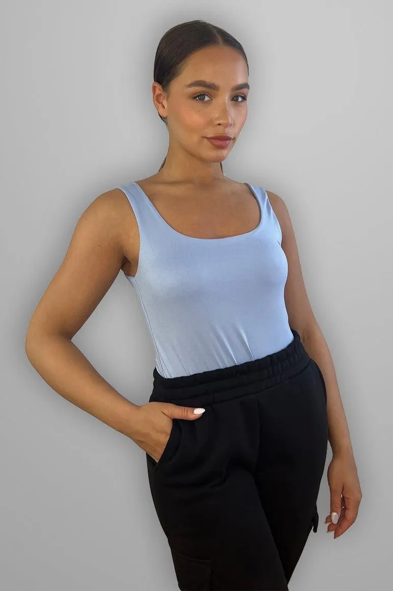 Slinky Scoop Neck Bodysuit