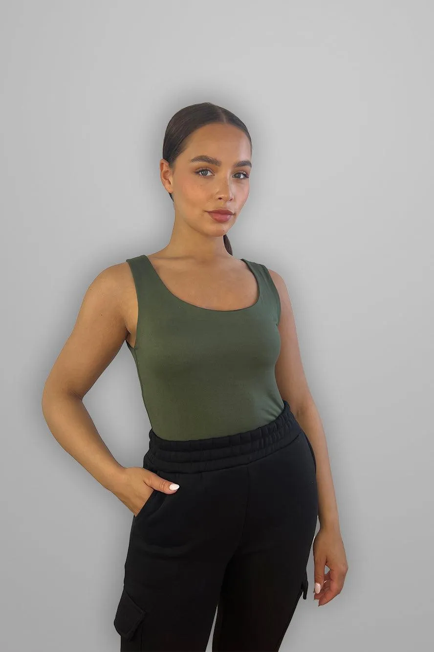 Slinky Scoop Neck Bodysuit