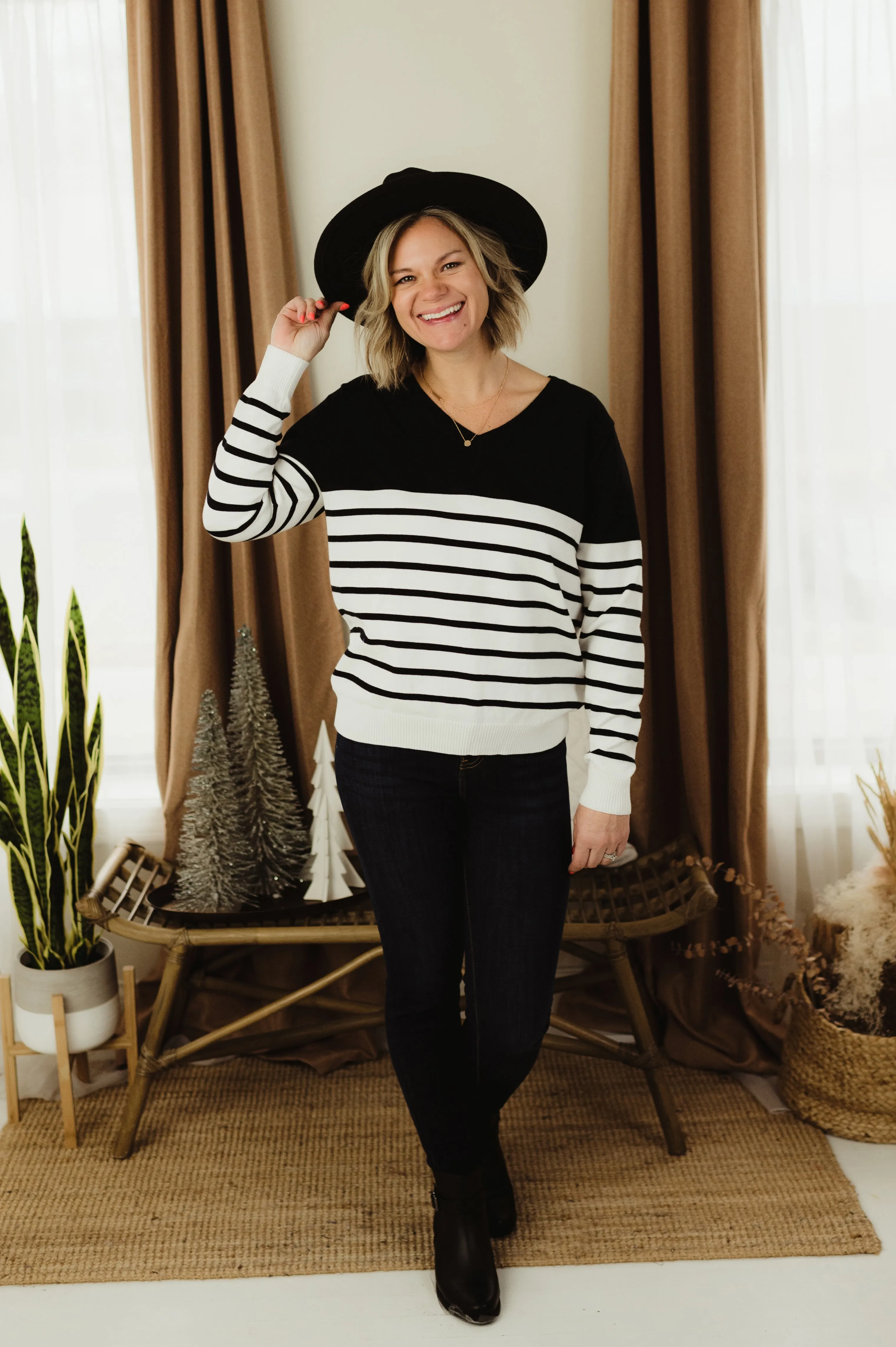 Slouchy Stripe Sweater