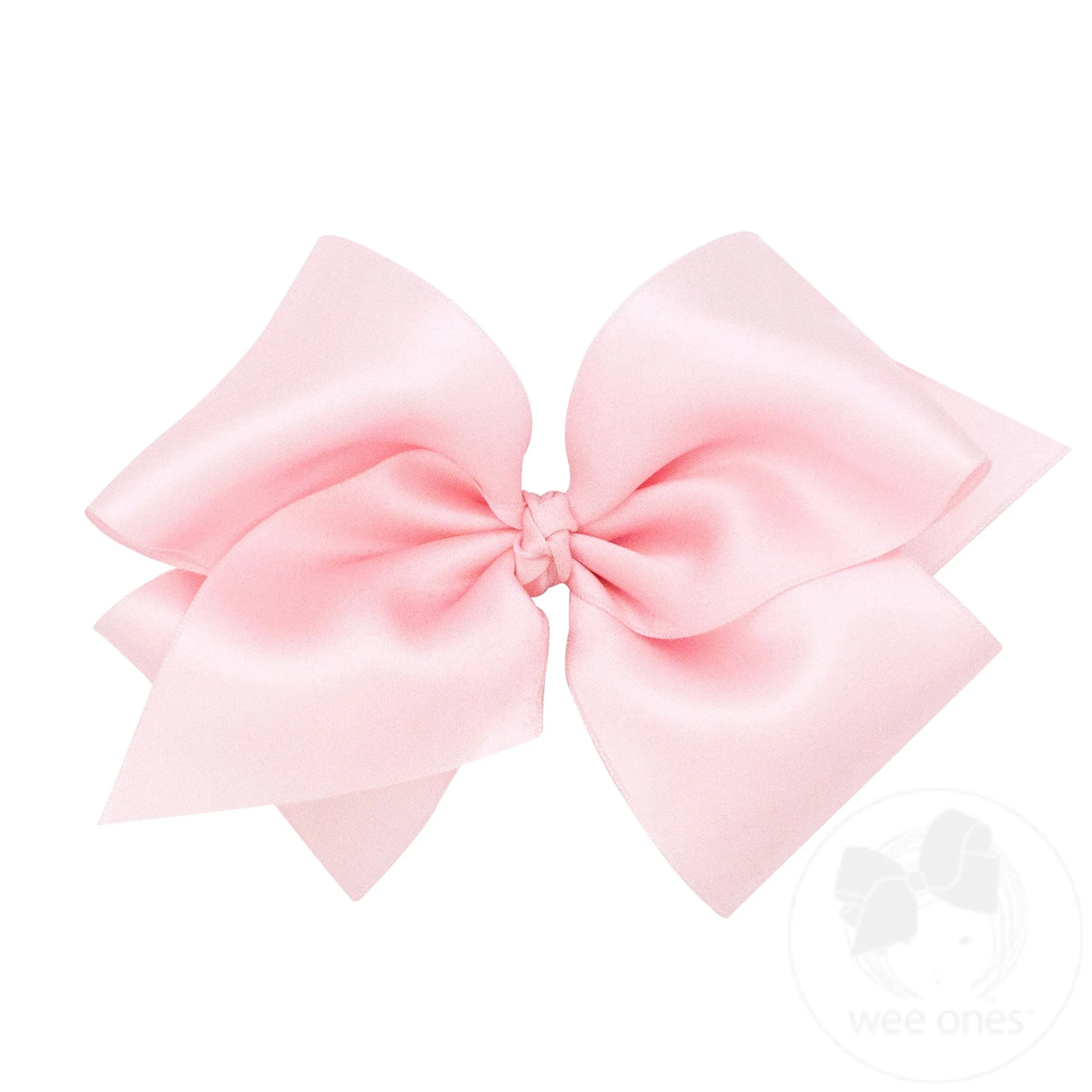 Small King French Satin Girls Hair Bow (Knot Wrap)