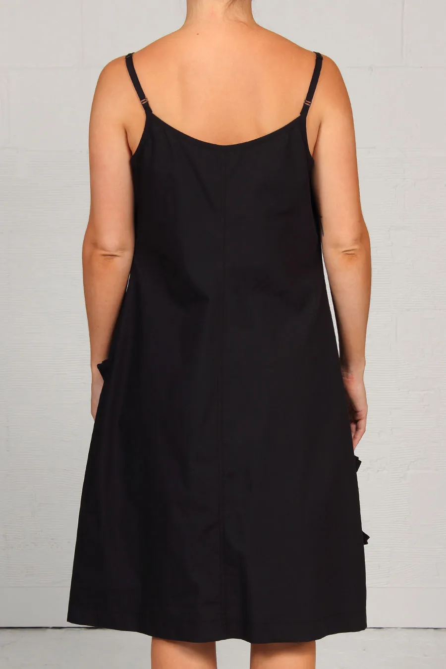 Spring 2023 Solid Cotton Annie Dress - Black - med