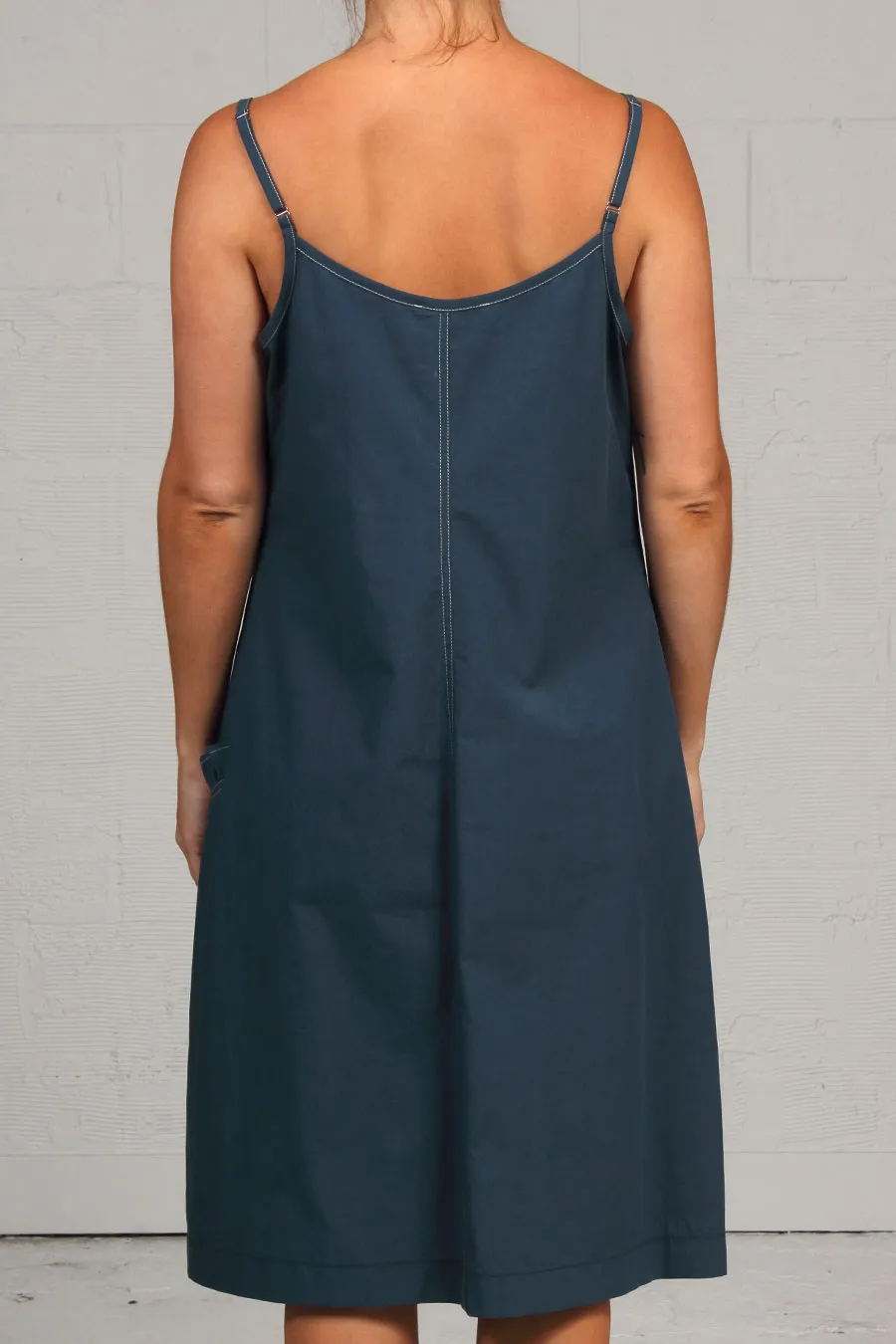 Spring 2023 Solid Cotton Annie Dress - Teal - med