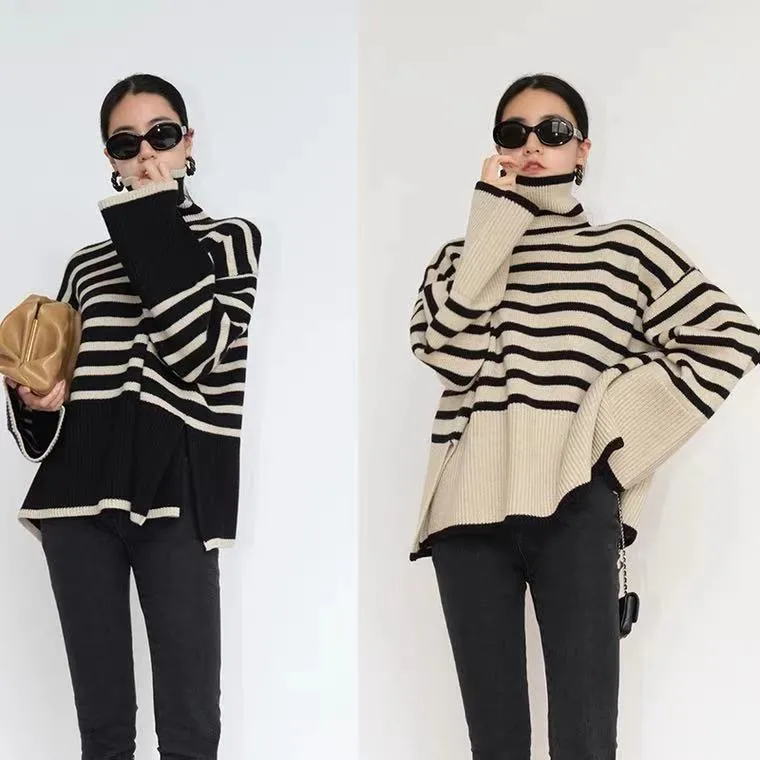 Striped women Sweater dress