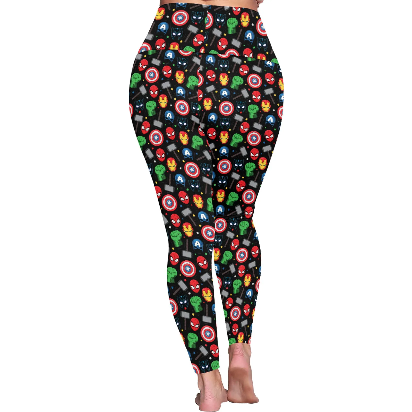 Super Heroes Women's Plus Size Athletic Leggings