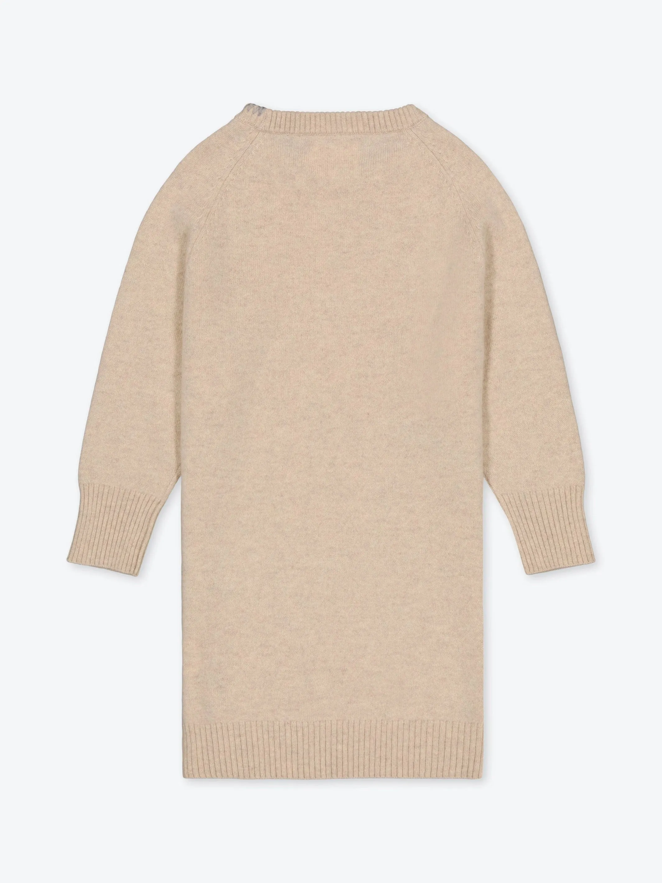 SWEATER DRESS EMBROIDERED BEIGE