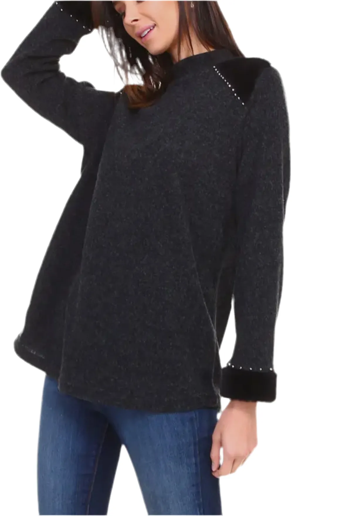 Sweater Knitted Top with Studs