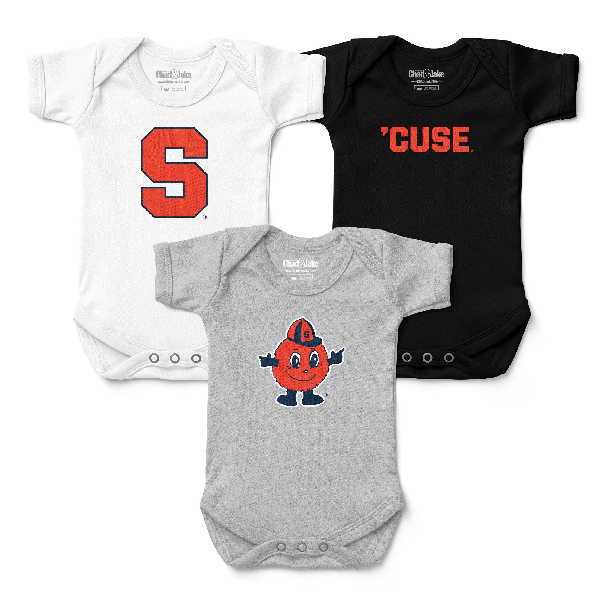 Syracuse Orange 3-Pack Bodysuits