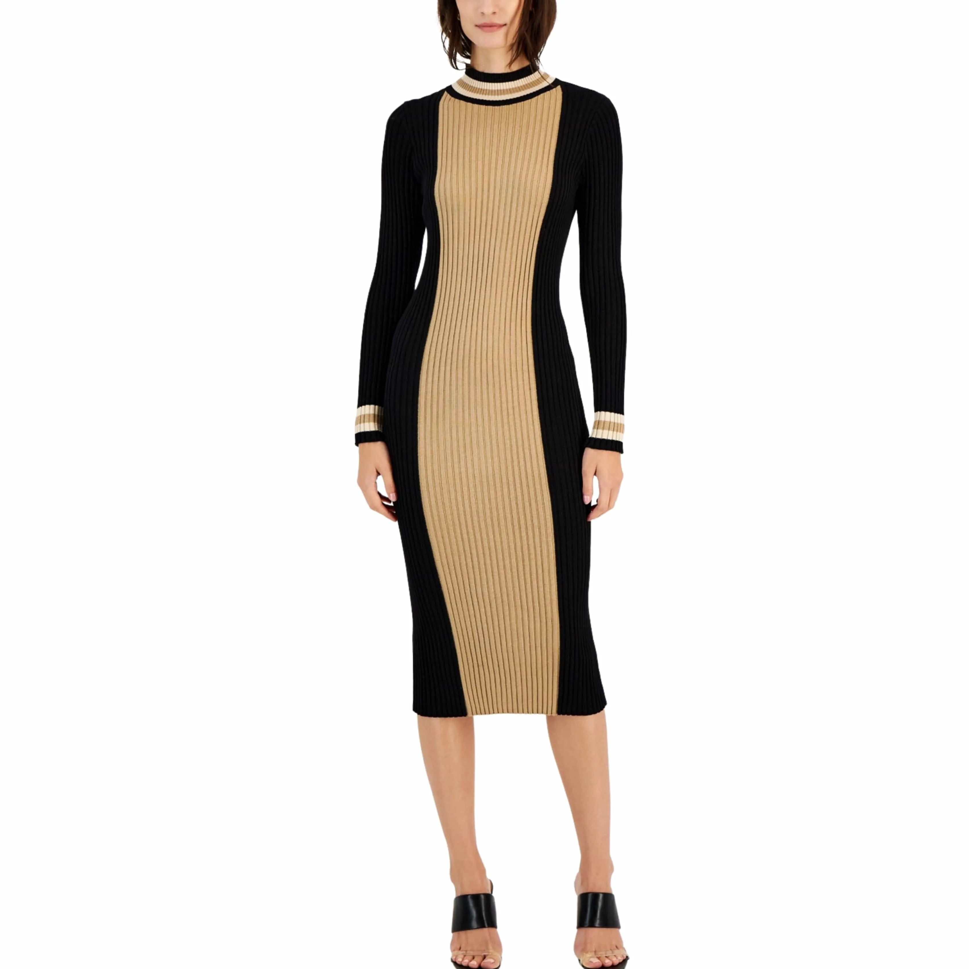 TAYLOR - Knit Colorblock Sweaterdress