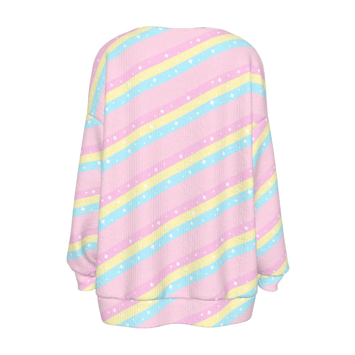 Teatime Fantasy Pink Rainbow Open Front Cardigan