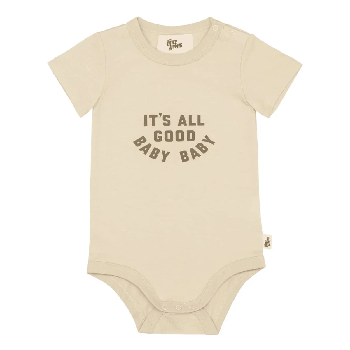 The Little Homie Short Sleeve Bodysuit - It's All Good, Baby Baby - 1 Year