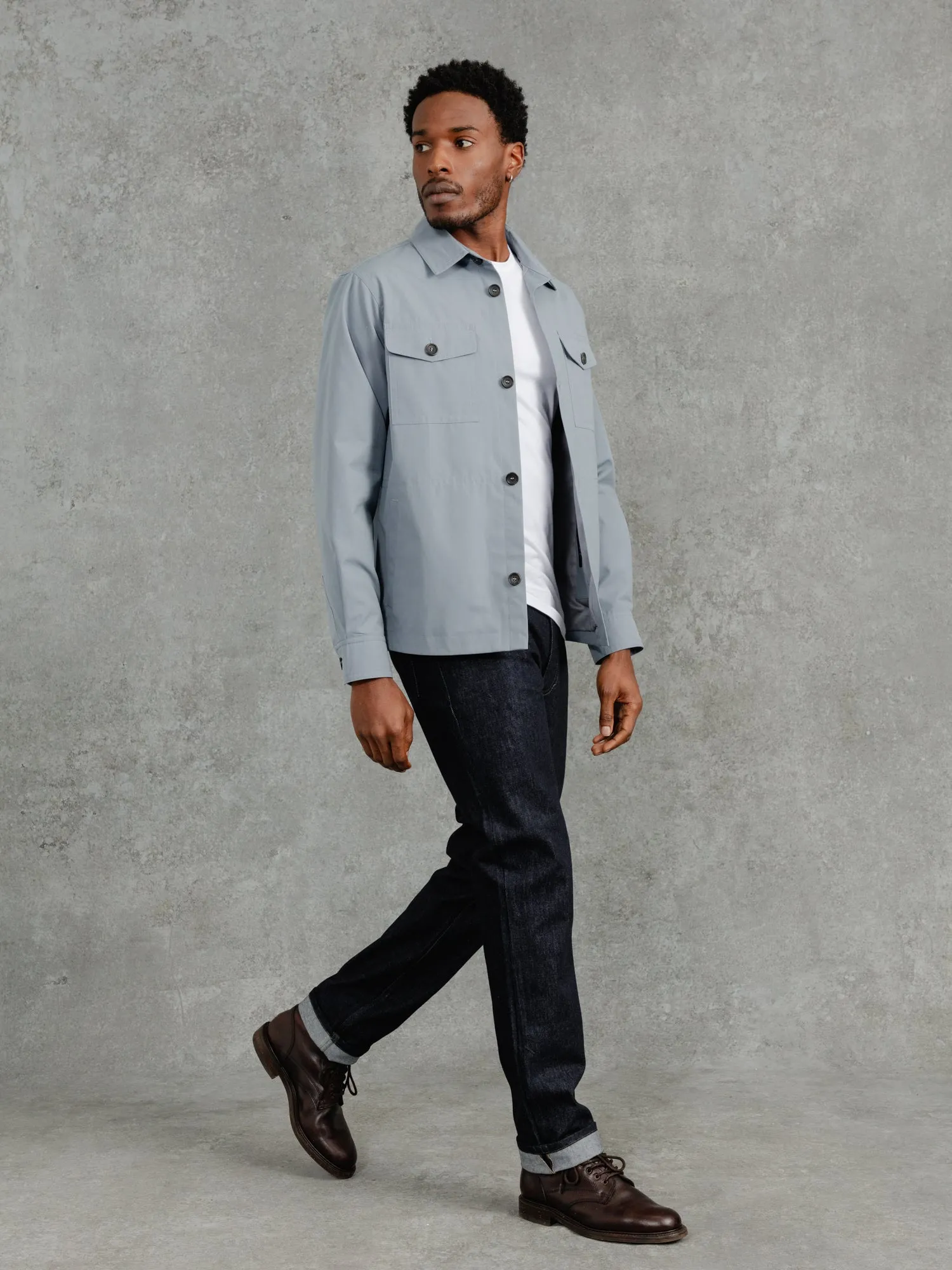 The Ventile® Piccadilly Shacket - Azure