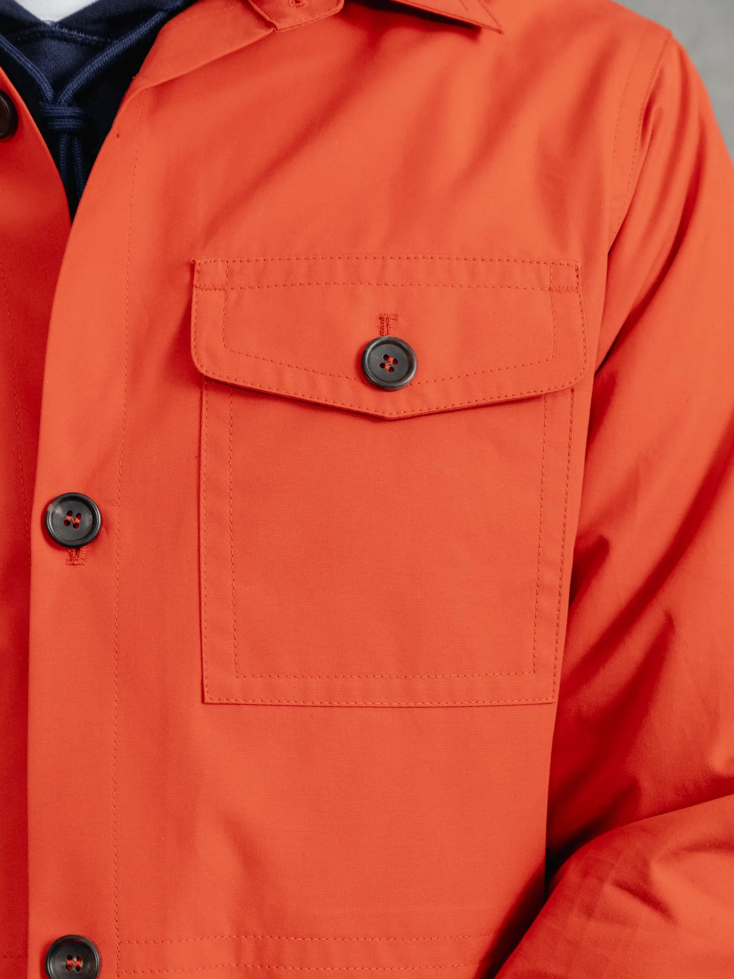 The Ventile® Piccadilly Shacket - Brick Orange