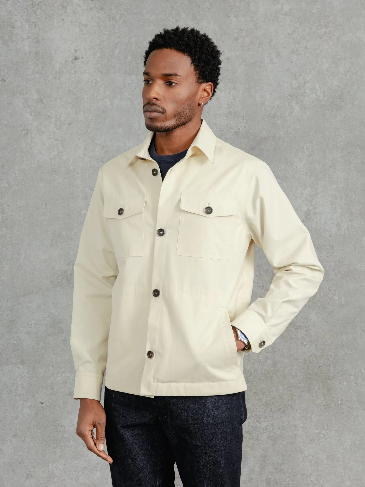 The Ventile® Piccadilly Shacket - Chalk