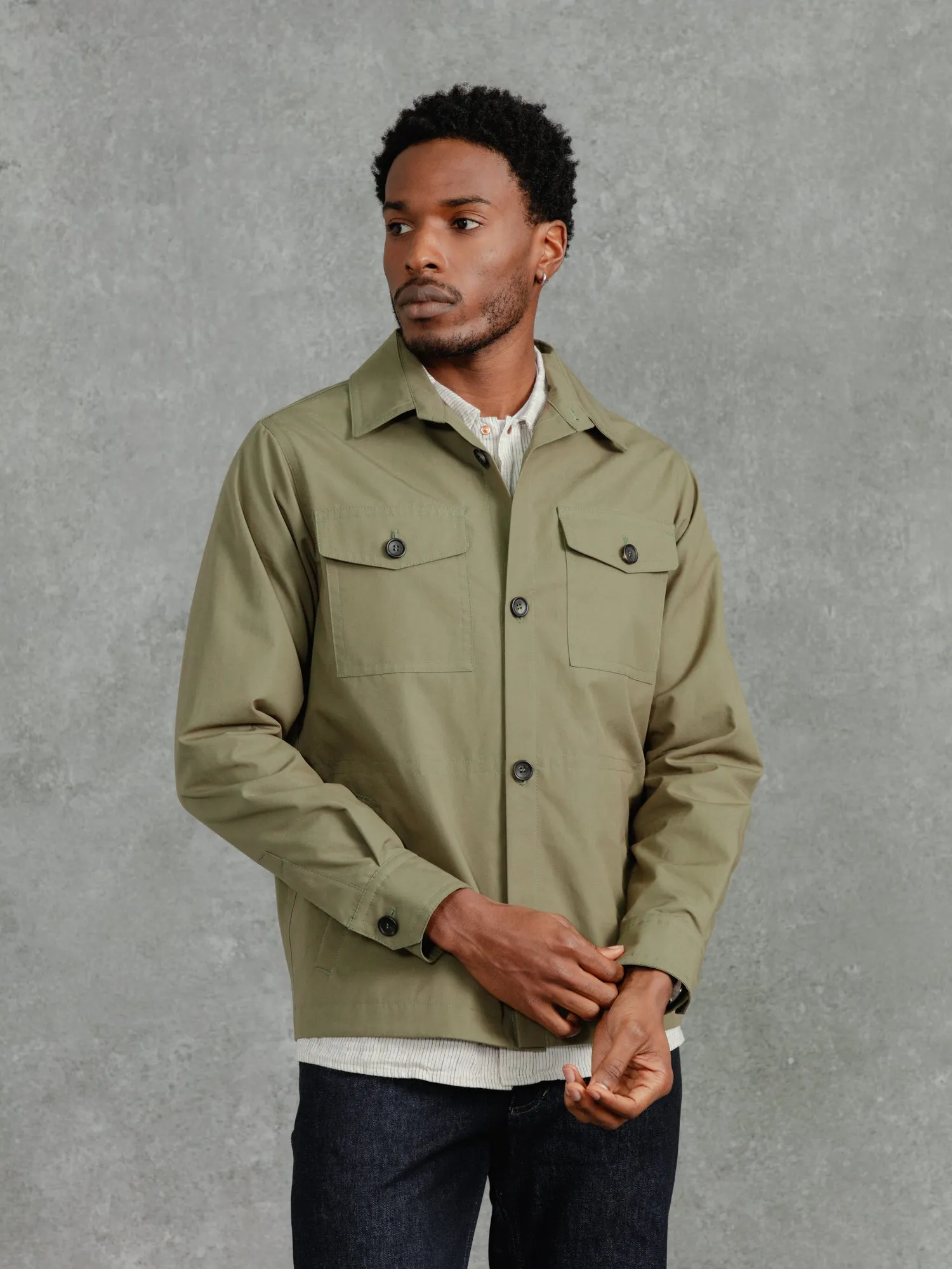 The Ventile® Piccadilly Shacket - Sage