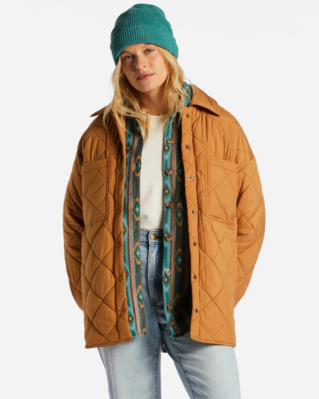 Transport Shacket Snap Front Overshirt - Caramel