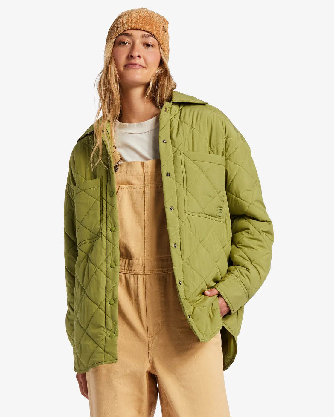 Transport Shacket Snap Front Overshirt - Green Eyes