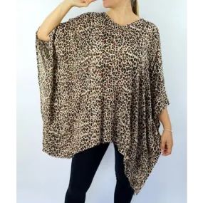 Trendy Leopard Print Maya Tunic Top – Boho Chic, Flowy Kaftan