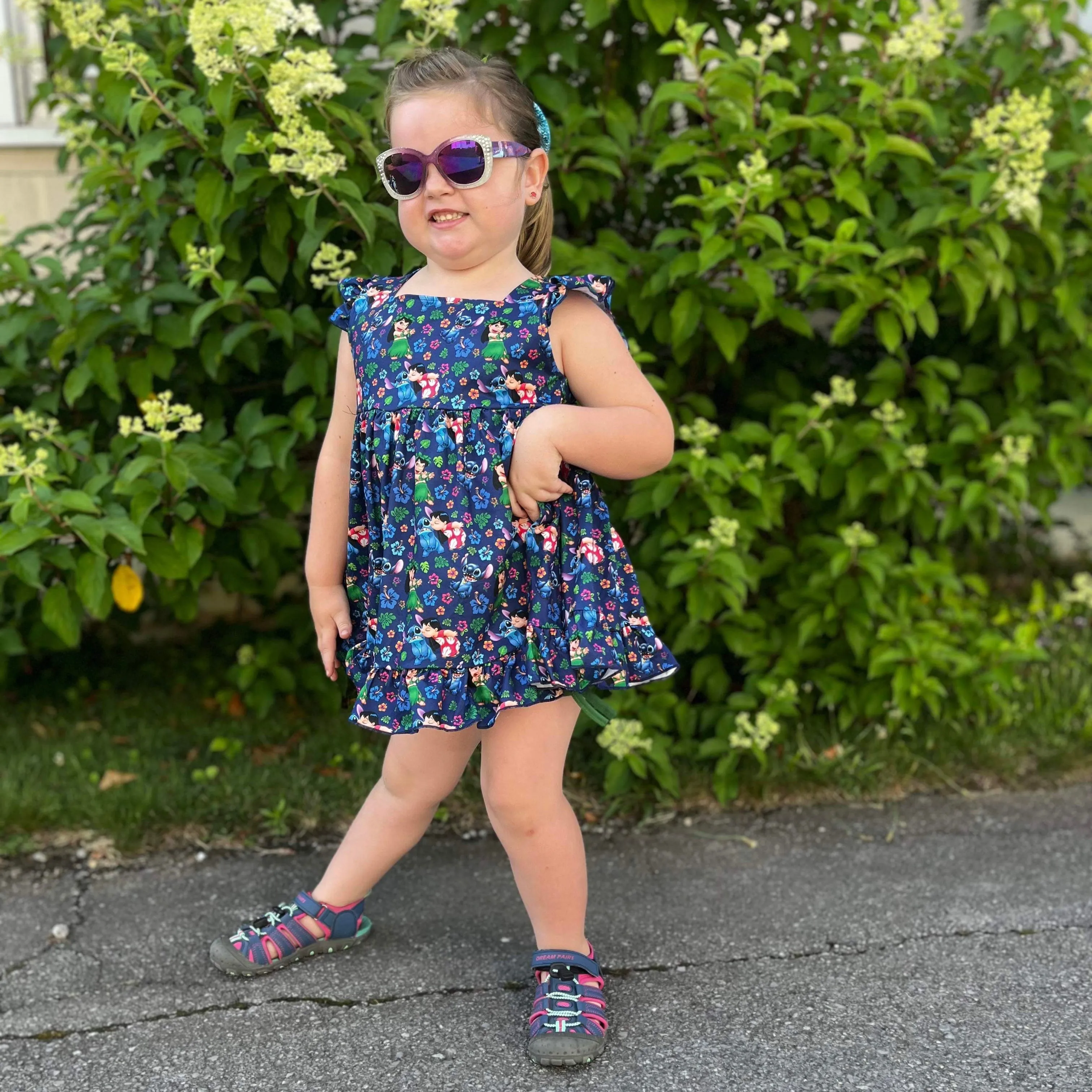 Tropical Alien Cross Back Tunic and Shorts Set