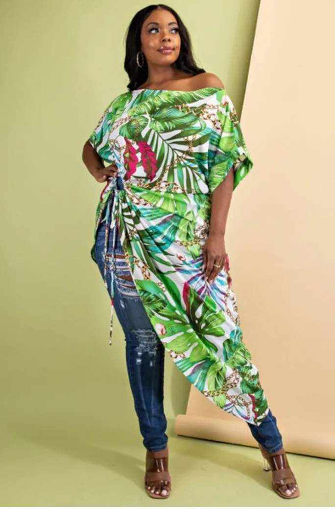 Tropical Chain Printed Tunic - Plus