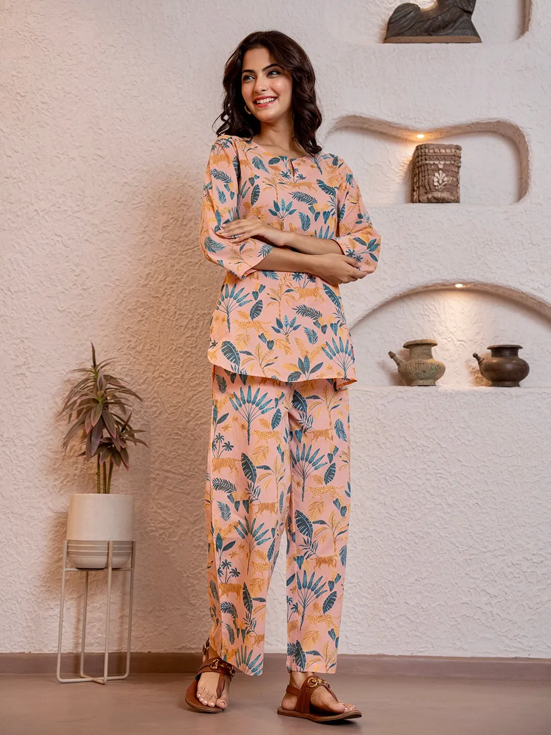 Tropical Peach Delight Co-Ord Set