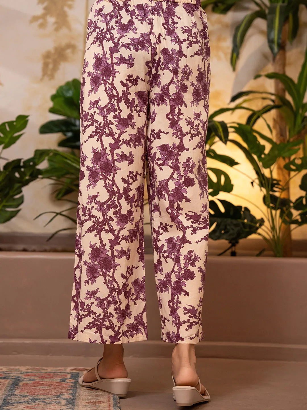 Tropical Purple Haze Collared Shirt Co-Ord Set