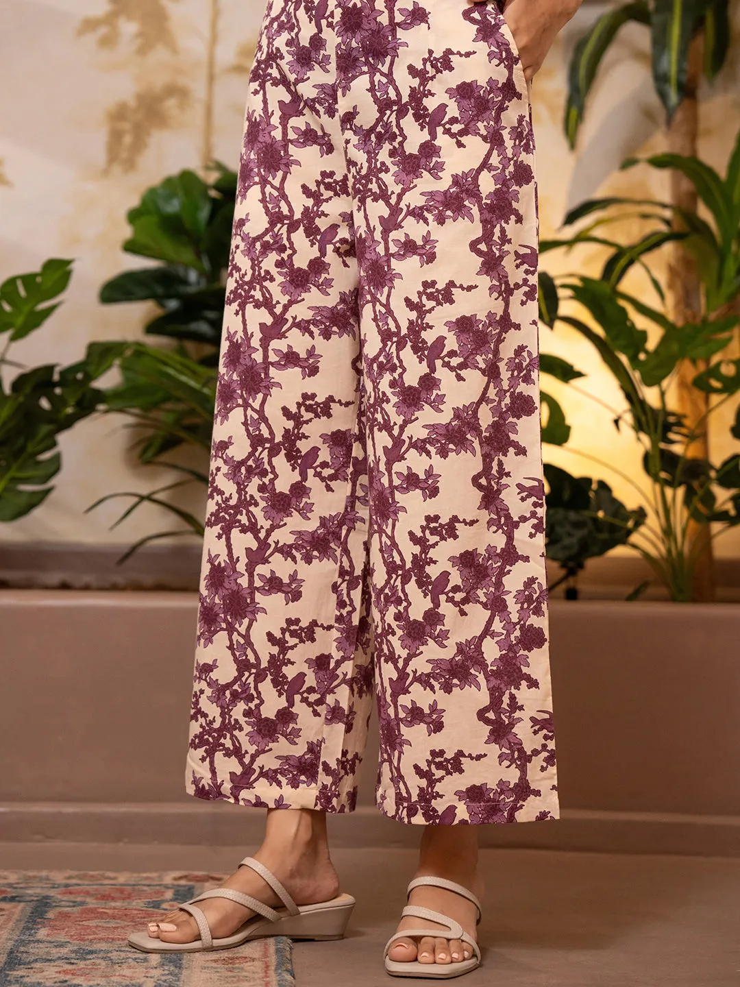 Tropical Purple Haze Collared Shirt Co-Ord Set