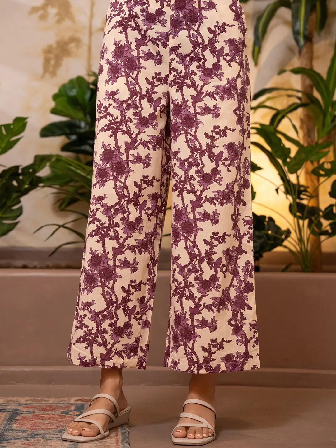 Tropical Purple Haze Collared Shirt Co-Ord Set