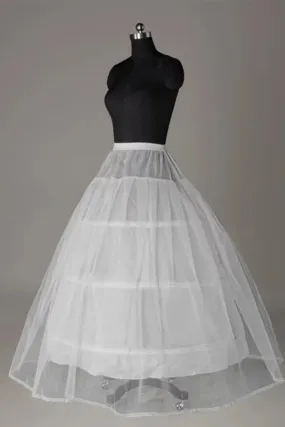 Tulle Netting Ball-Gown 2 Tier Floor Length Slip Style Wedding Petticoats P04