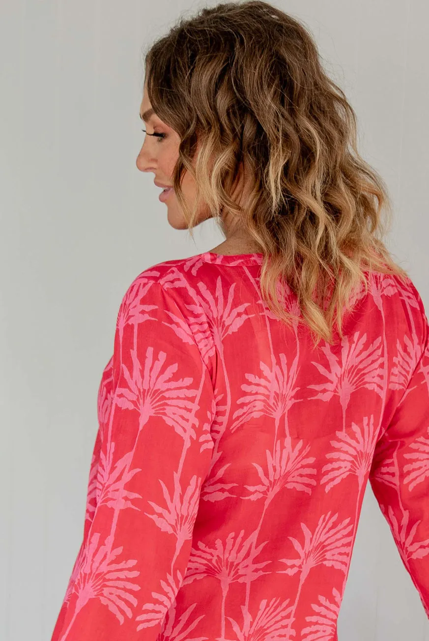 Umbrella Palm Cotton Beach Tunic