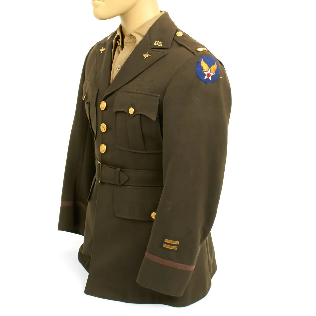 U.S. WWII Named USAAF Lieutenant Class A Tunic and Shirt