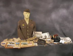 U.S. WWII Serviceman Uniform & Personal Wartime Photo Collection