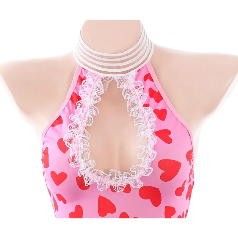 Valentine Kitten Bodysuit Set