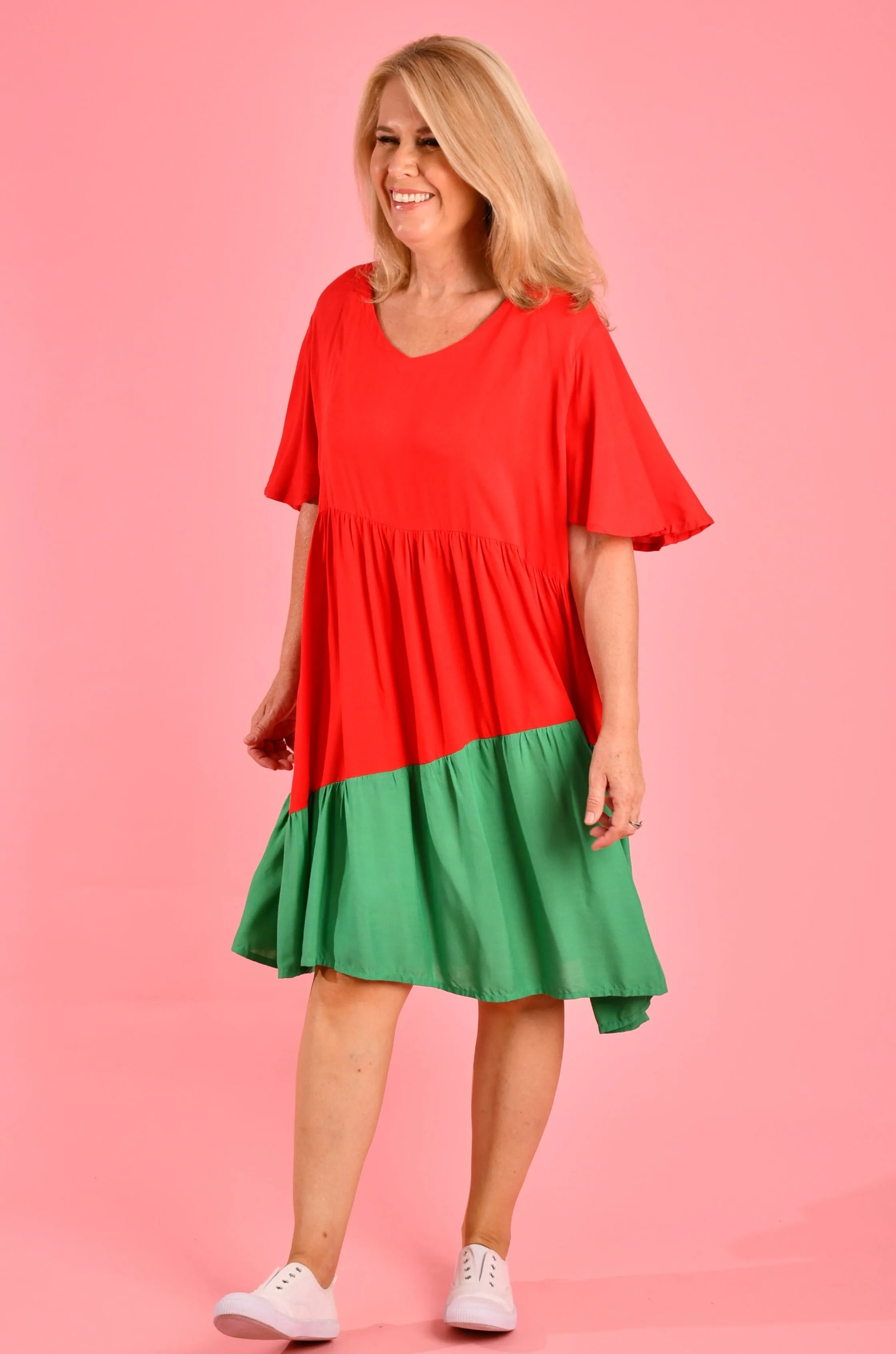 VBLD135 - ANGEL TIERED DRESS - CHRISTMAS